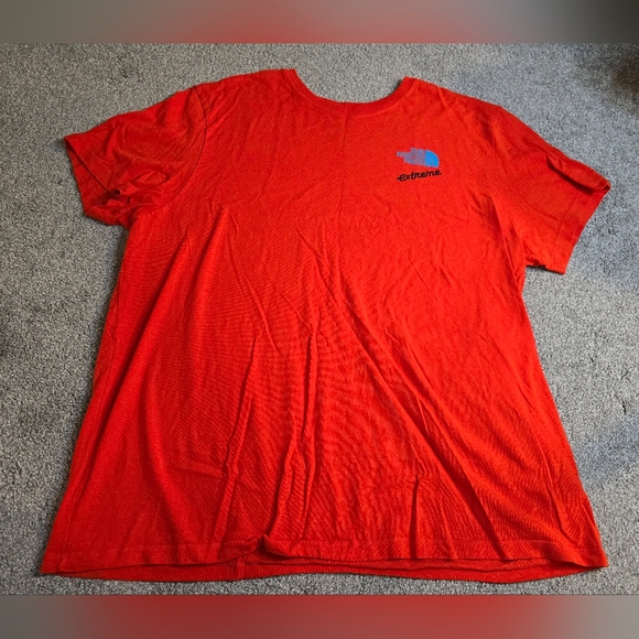 Northface Extreme Men's 2XL SS Tee Orange & Blue - Picture 2 of 9